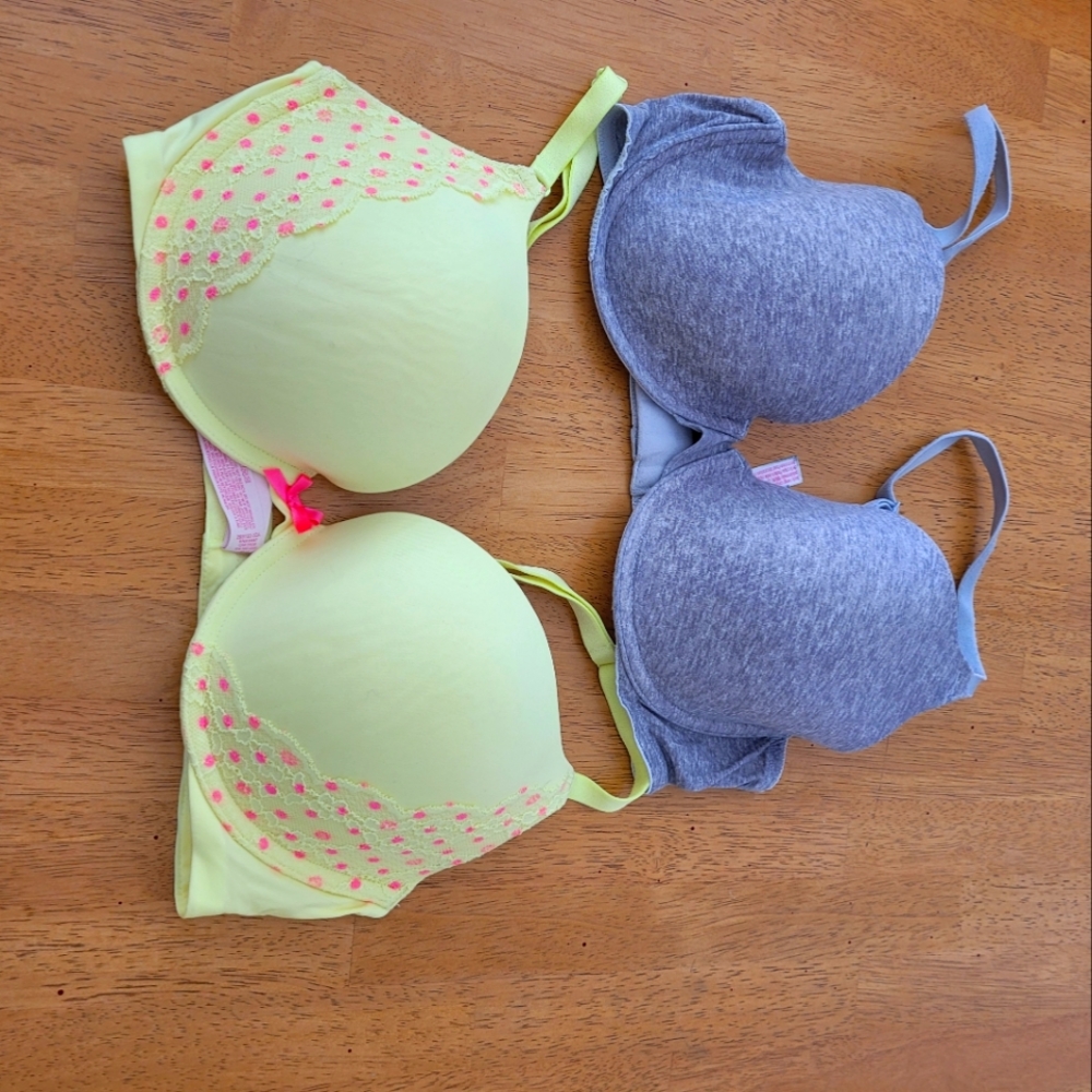 Lot of 2 Victoria secret pink Bras 36 C